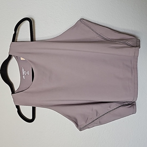 Joe Fresh 3X NWT gray workout cropped top - Picture 1 of 6